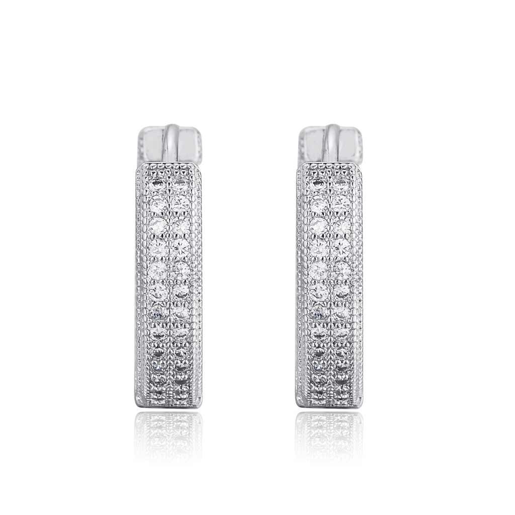 S925 Full Diamond Ice Earrings - TONGSHOP