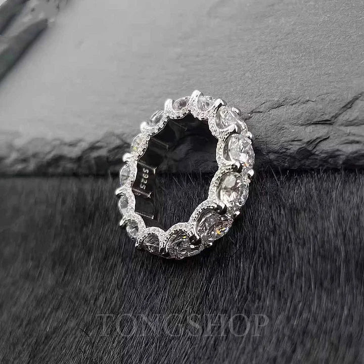 S925 Micro - Set Diamond Ring - TONGSHOP