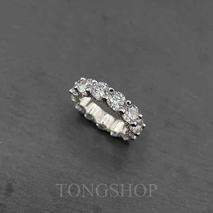 S925 Micro - Set Diamond Ring - TONGSHOP