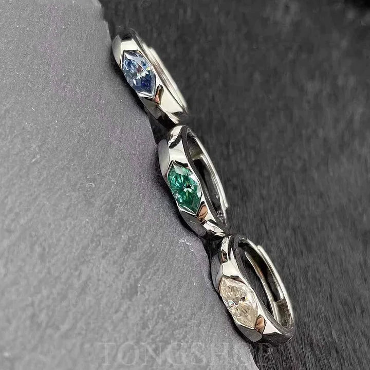 S925 Moissanite Marquise Ring With Adjustable Opening - TONGSHOP