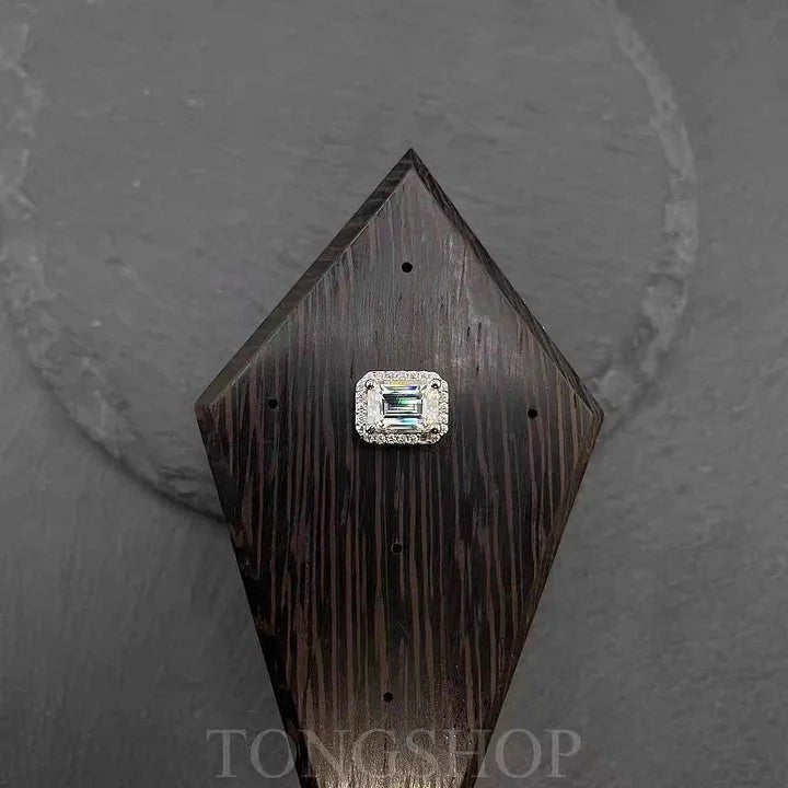 S925 VVS Moissanite T Square Earrings - TONGSHOP