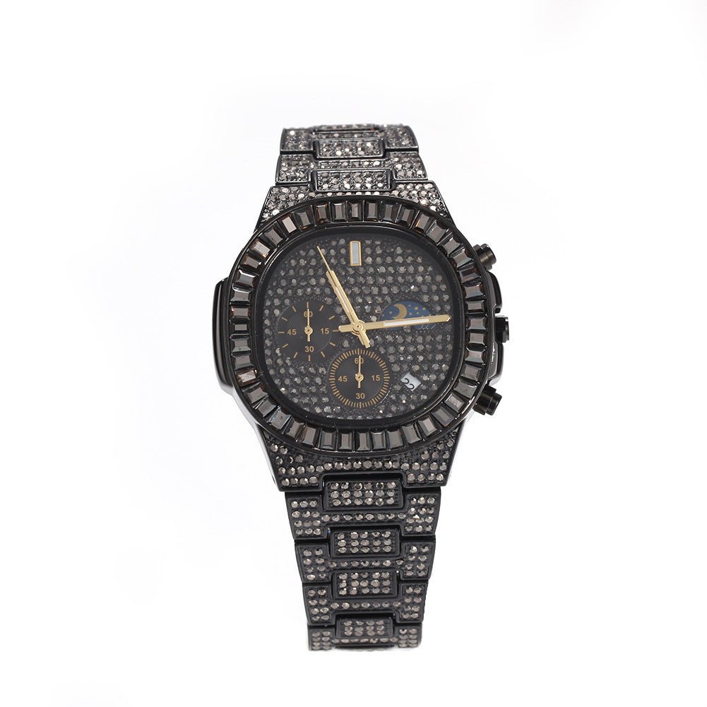 Stylish Retro Diamond Ice Watch - TONGSHOP
