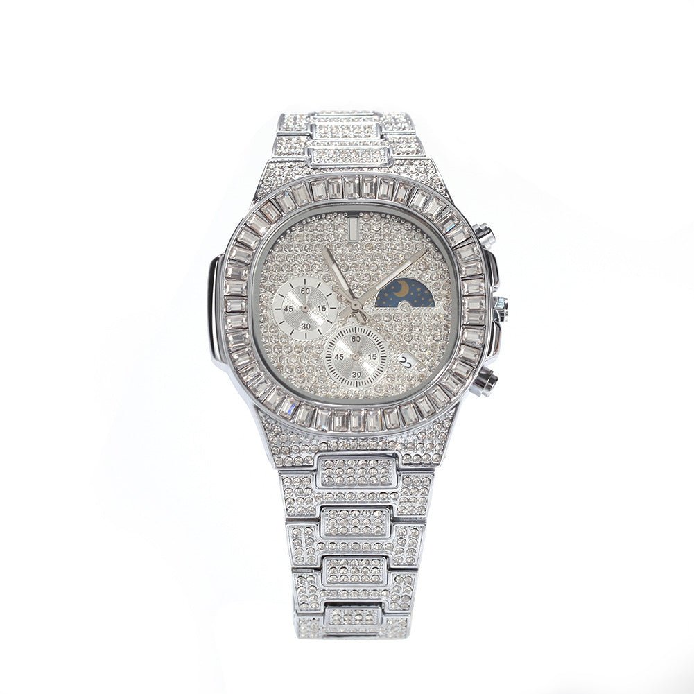 Stylish Retro Diamond Ice Watch - TONGSHOP