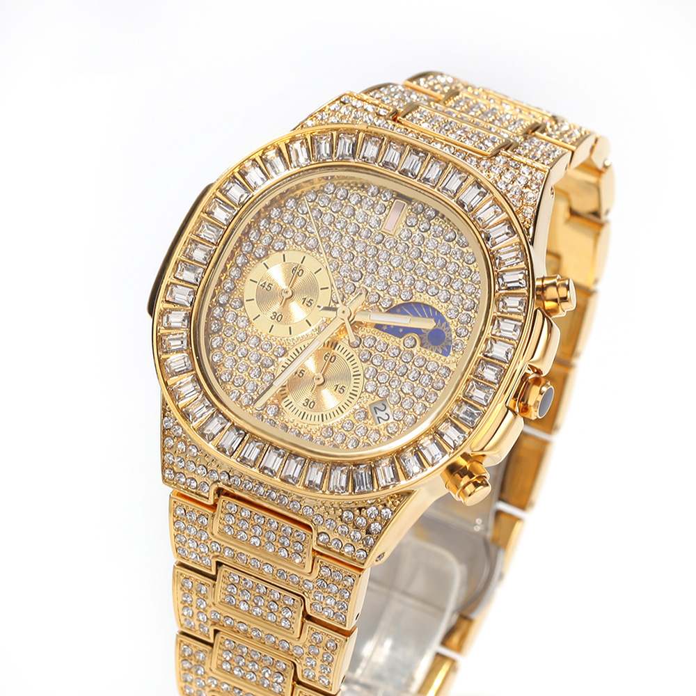 Stylish Retro Diamond Ice Watch - TONGSHOP