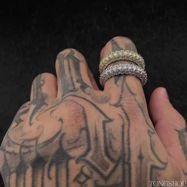 Three Rows of Diamond Rings - TONGSHOP