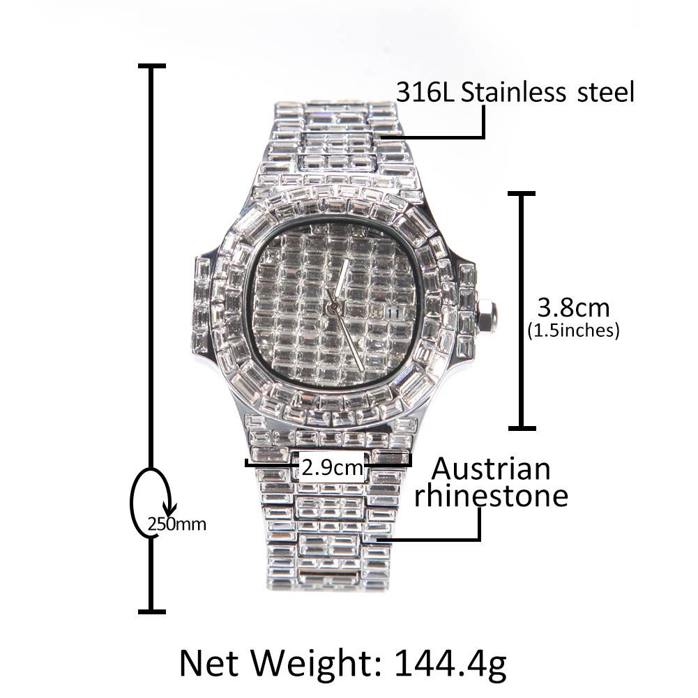 Starry Square Diamond Ice Watch