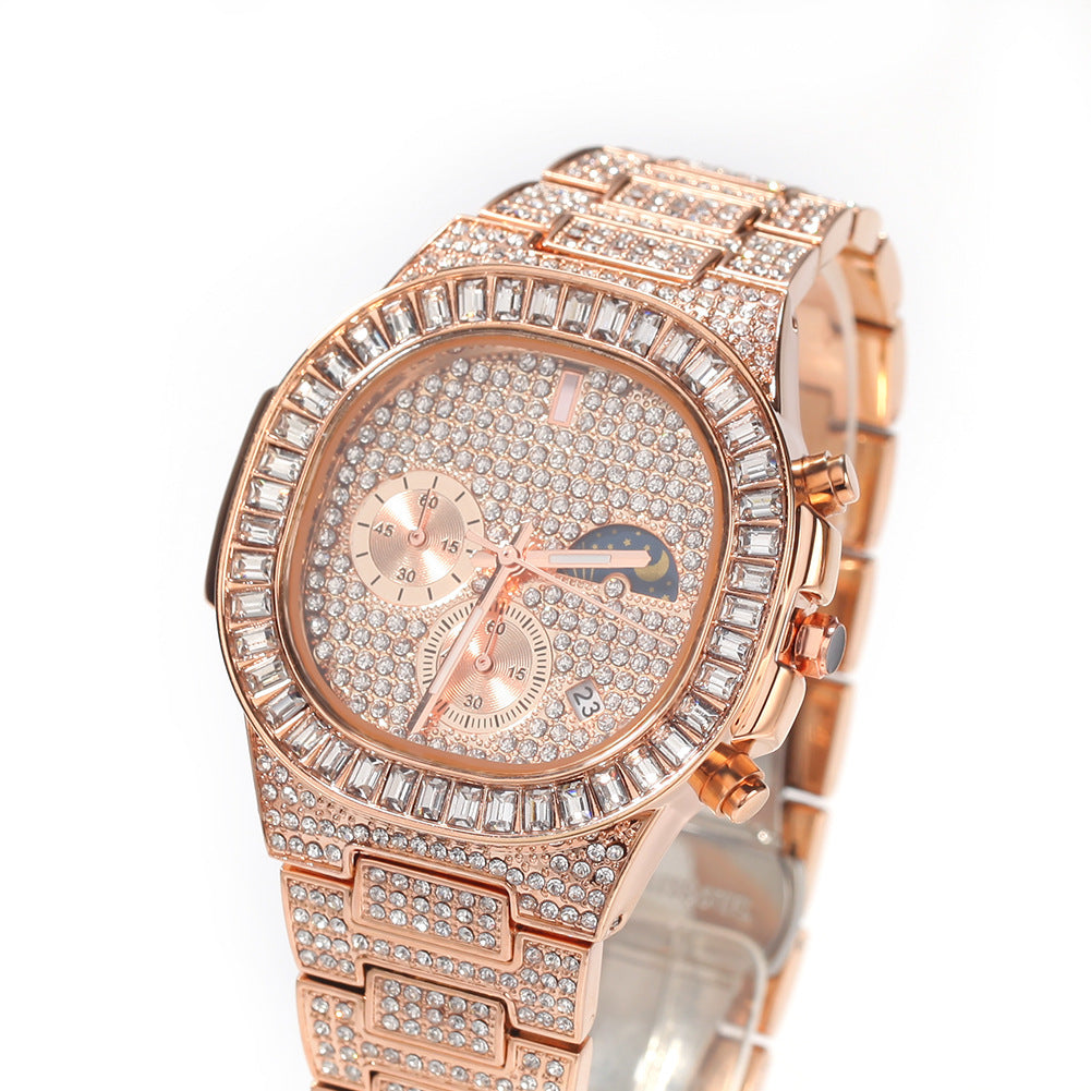 Stylish Retro Diamond Ice Watch