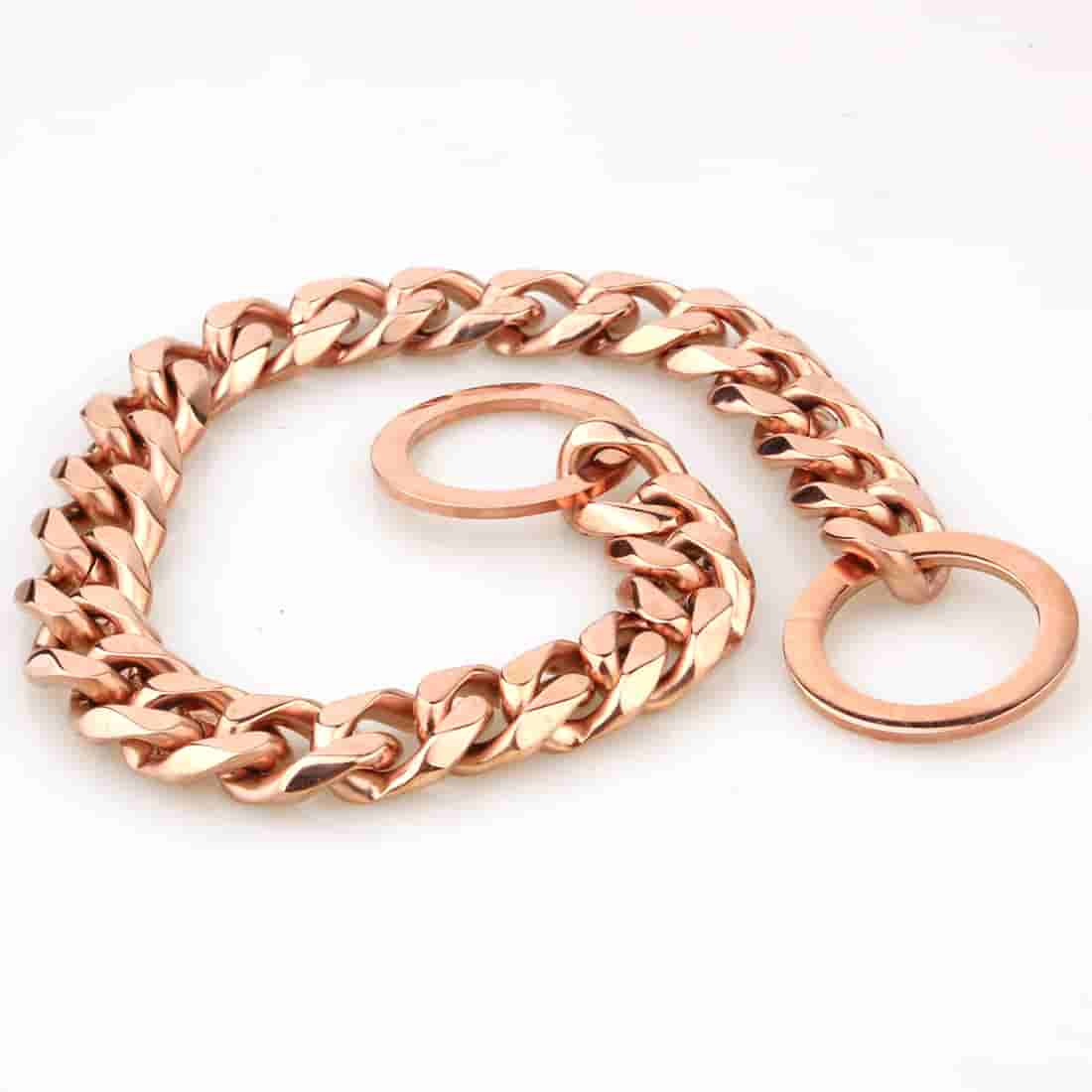 15MM Rose Gold Pitbull Pet Large Dog Chain Pet Chain Collar