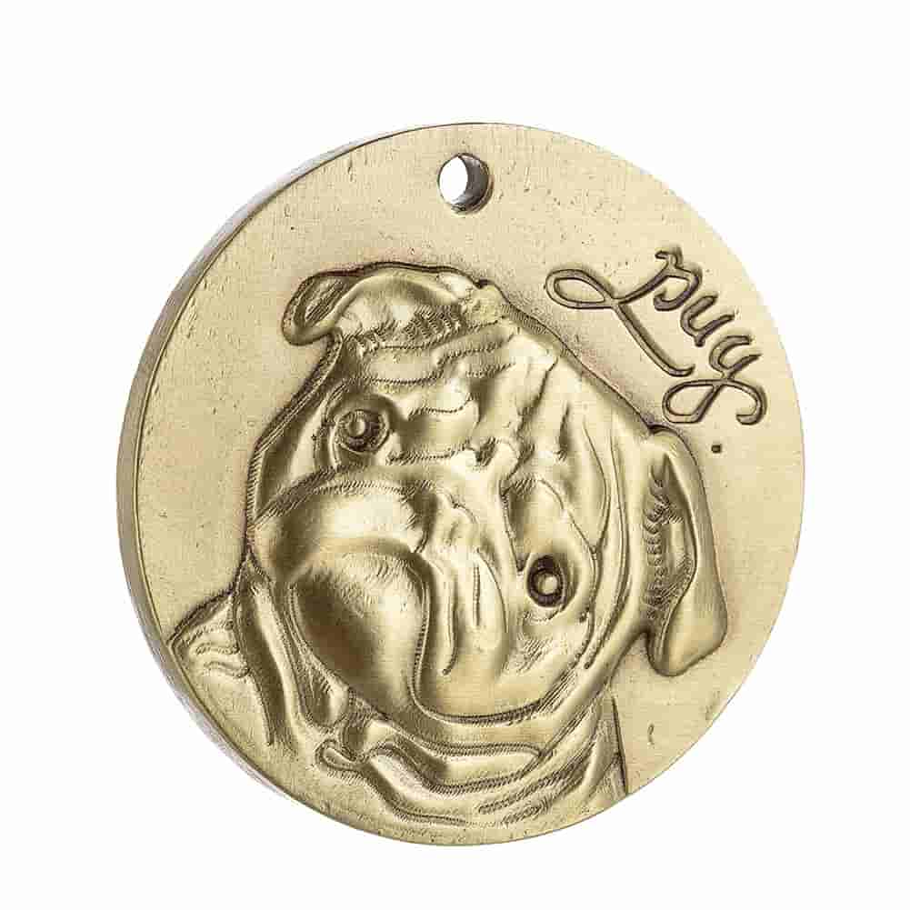 Dog Tag Pure Copper Pet Dog Identity Tag Dog Tag Bulldog Labrador