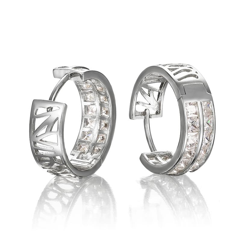 Fashionable Diamond-Set Ear Clips