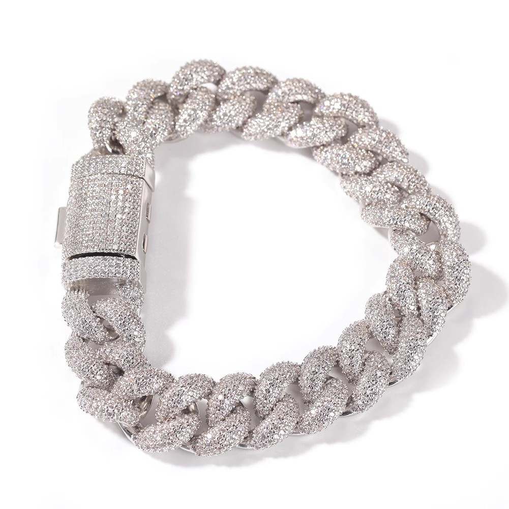 15MM Bubble Diamond Cuban Ice Bracelet