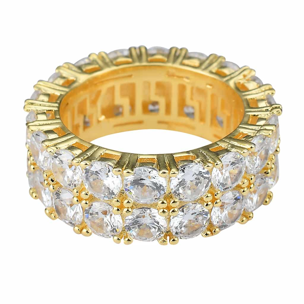 Micro Pave Double Row Full Diamond Ring