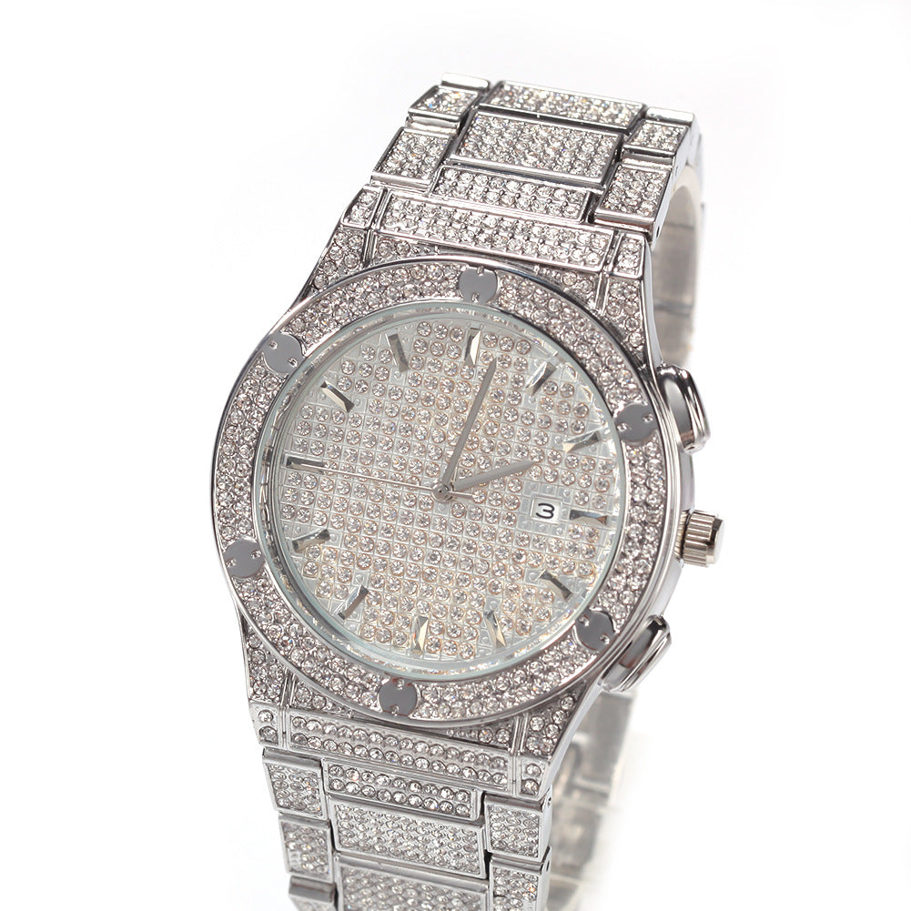 Hip-Hop Diamond-Encrusted Watch