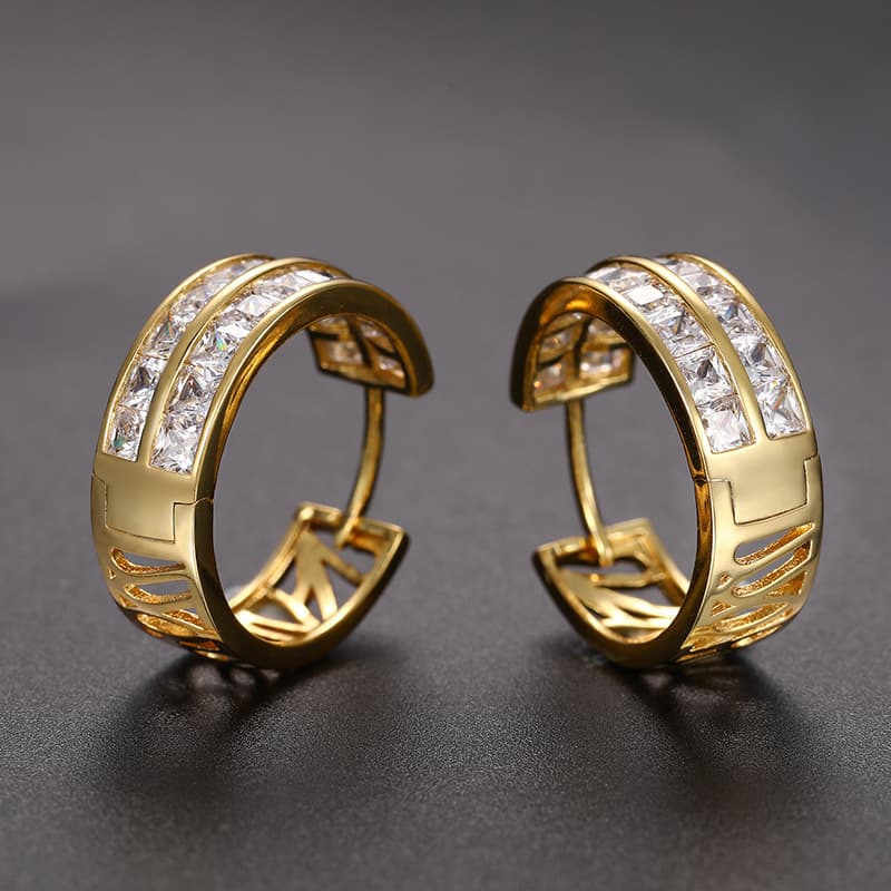 Fashionable Diamond-Set Ear Clips