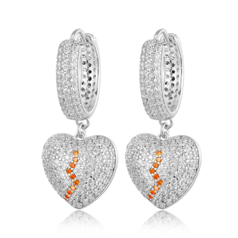 S925 Heartbreak Diamond Stud Earrings