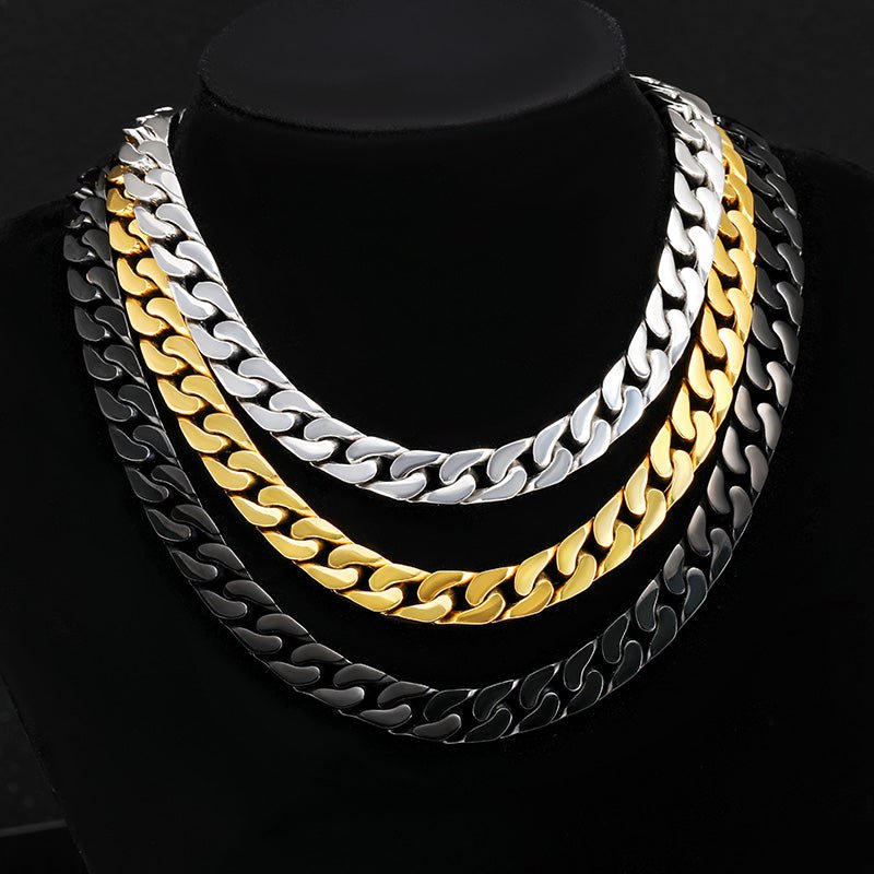 10mm Stainless Steel Miami Cuban Link Chain - TONGSHOP