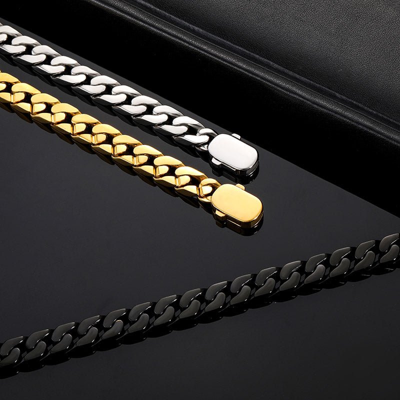 10mm Stainless Steel Miami Cuban Link Chain - TONGSHOP