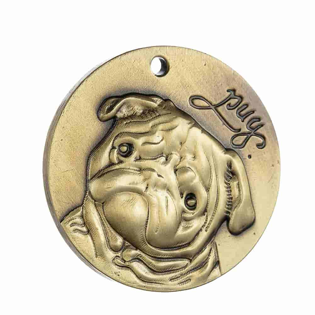 Dog Tag Pure Copper Pet Dog Identity Tag Dog Tag Bulldog Labrador