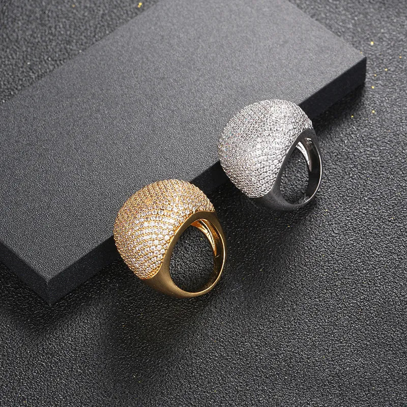 18K Gold Plated Men's Zircon Ring