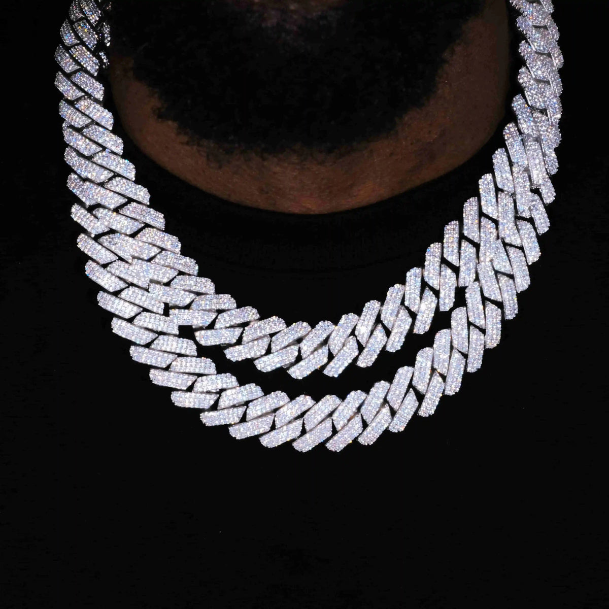 19mm Iced Prong Cuban Chain - TONGSHOP 19mm Iced Prong Cuban Chain - TONGSHOP