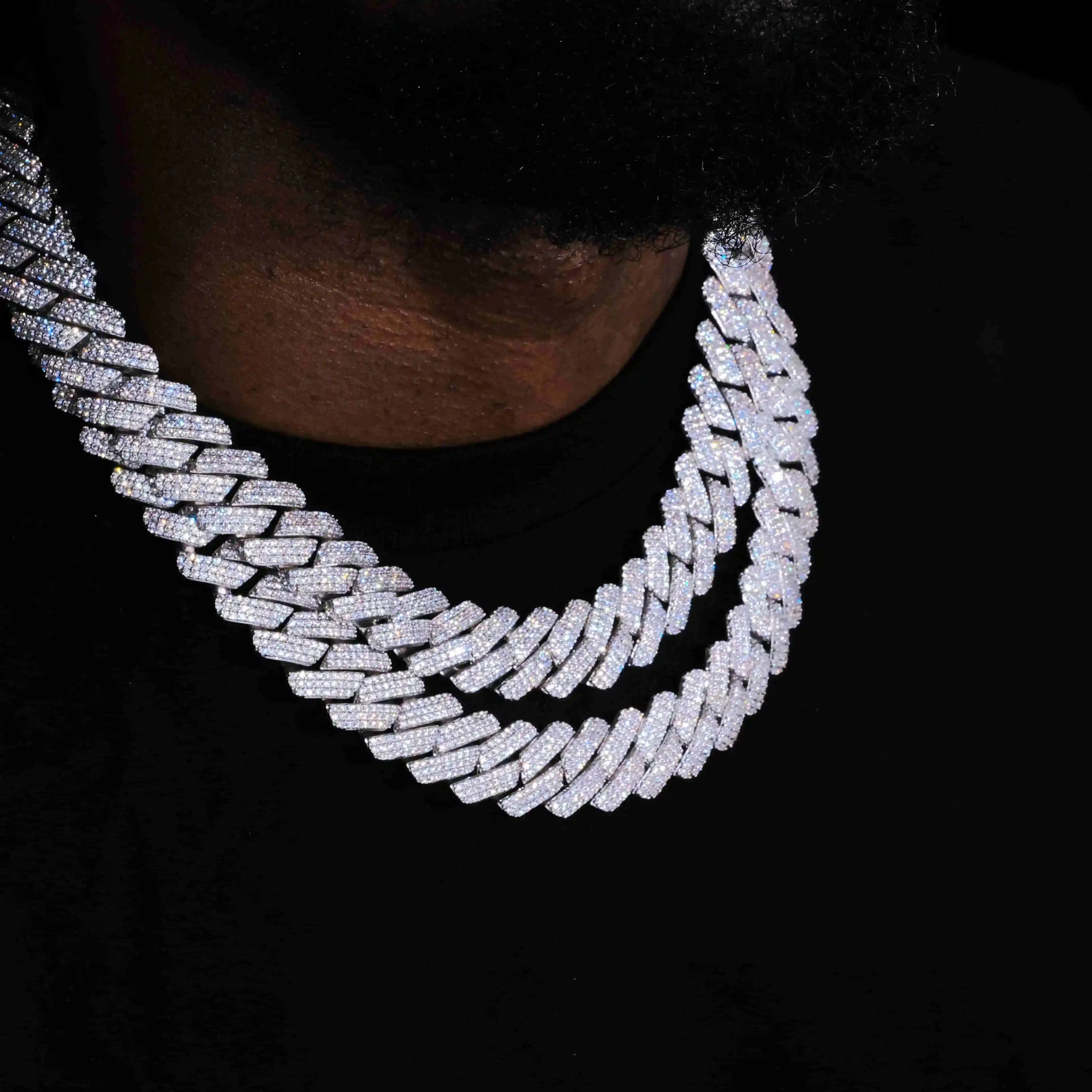 19mm Iced Prong Cuban Chain