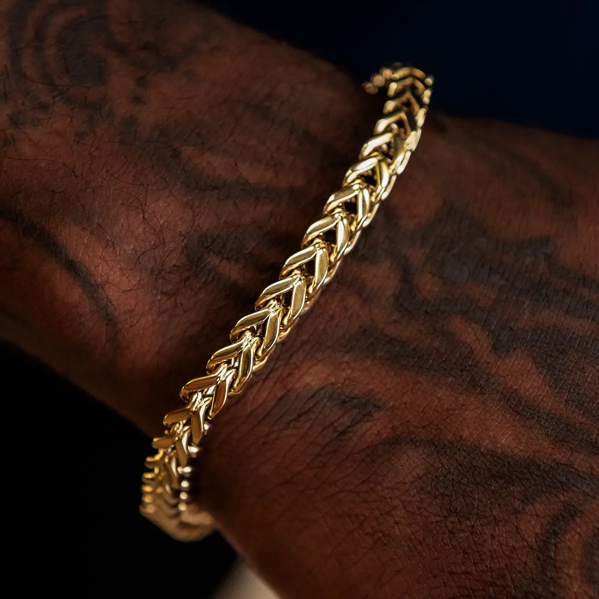 Franco Bracelet in Yellow Gold- 6mm