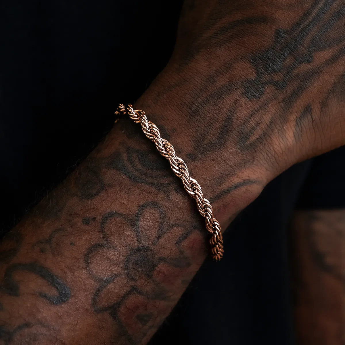 Rope Bracelet in Rose Gold- 6mm