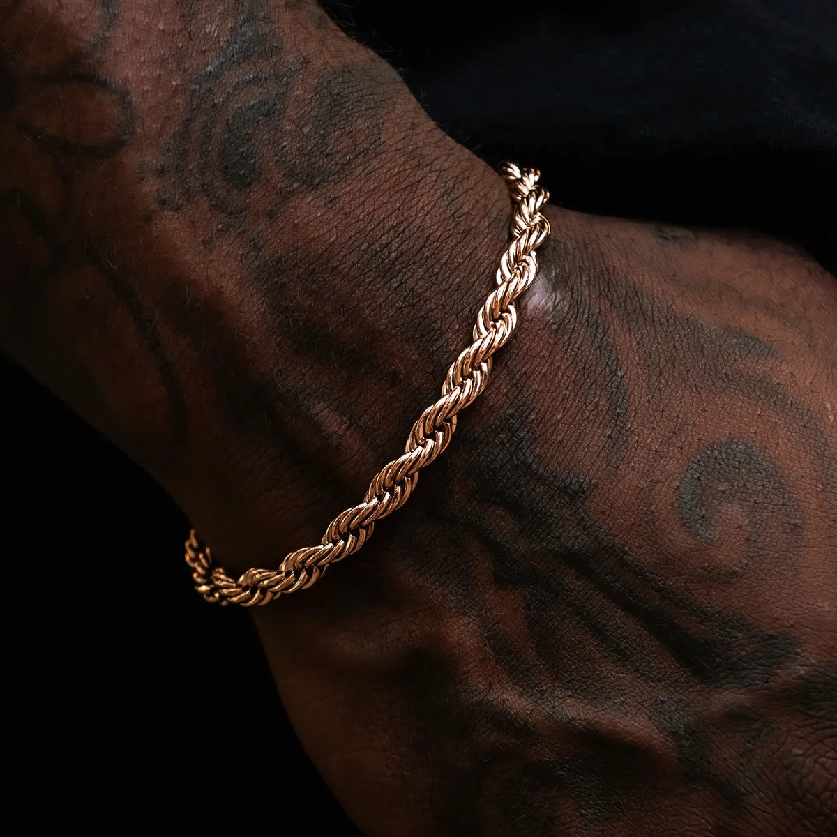 Rope Bracelet in Rose Gold- 6mm