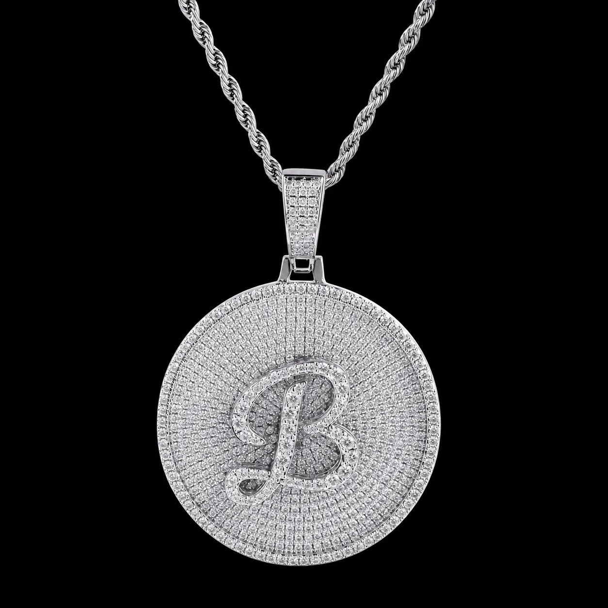 26-Letter Iced-Out Pendant - 50mm