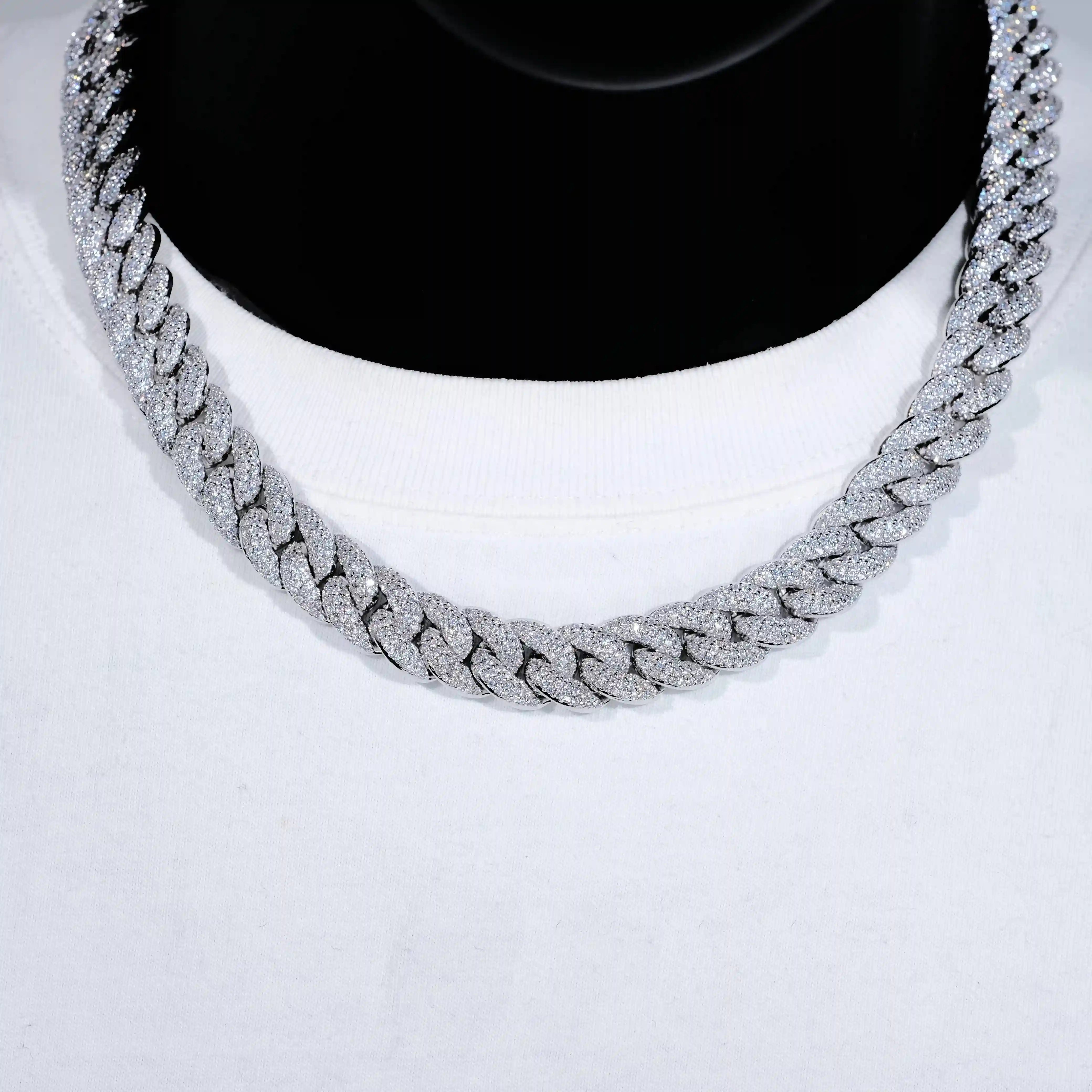 3 - Row Bubble Iced Cuban Chain - 14mm - TONGSHOP