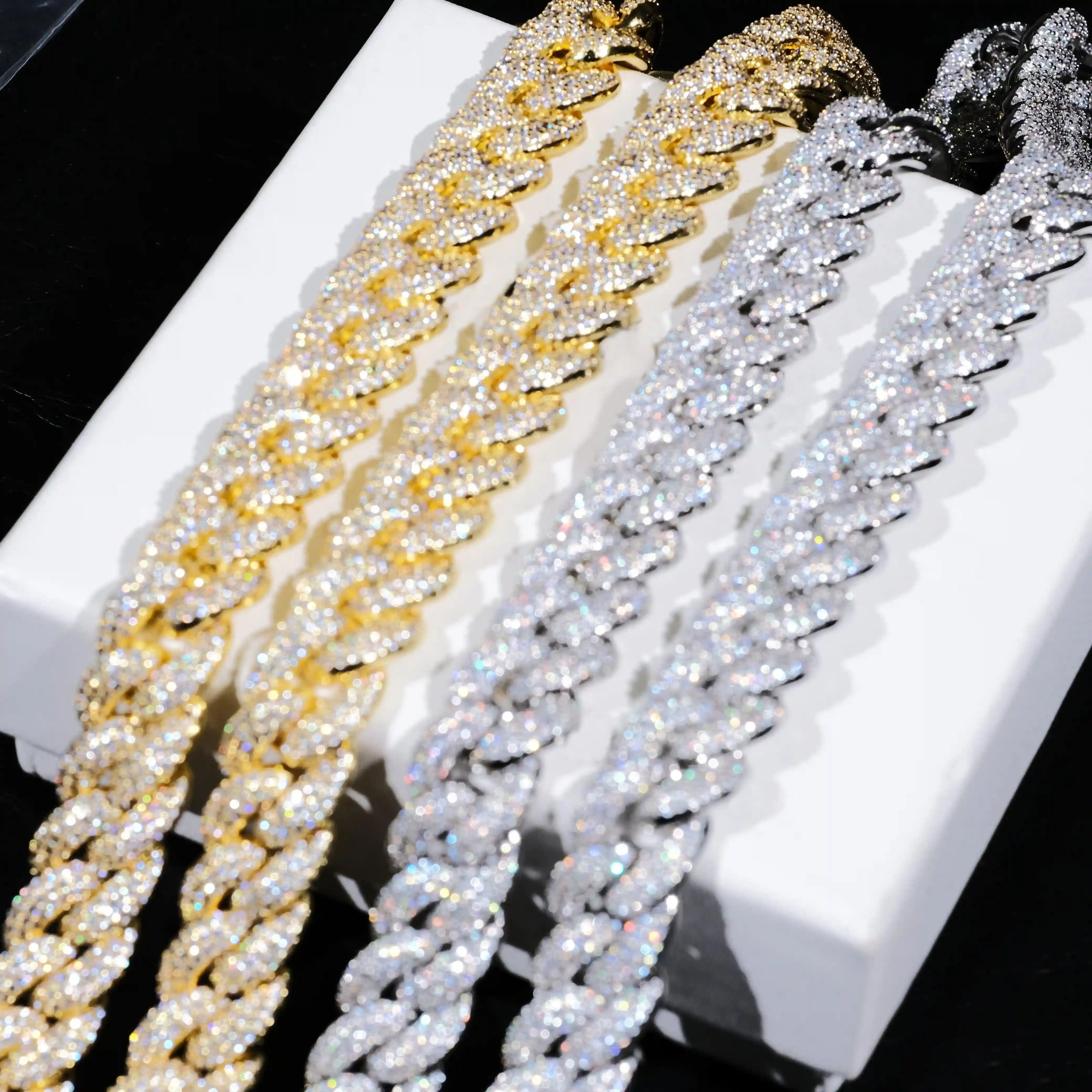 3 - Row Bubble Iced Cuban Chain - 14mm - TONGSHOP