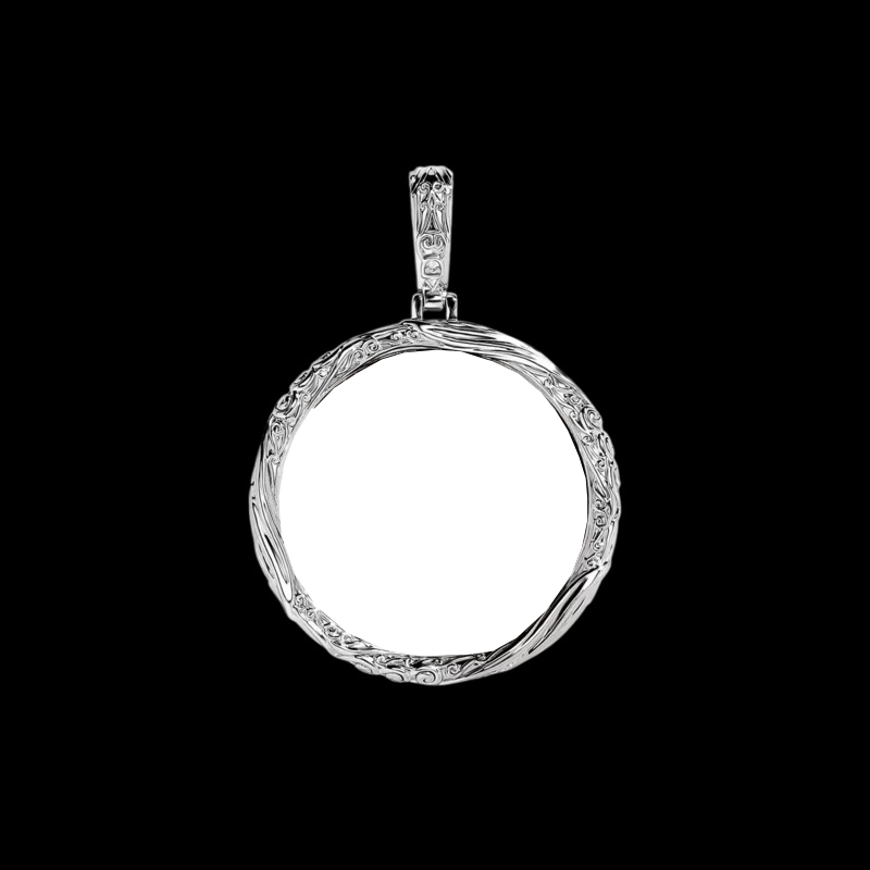 3D Custom Photo Flame Solid Round Pendant - 37mm