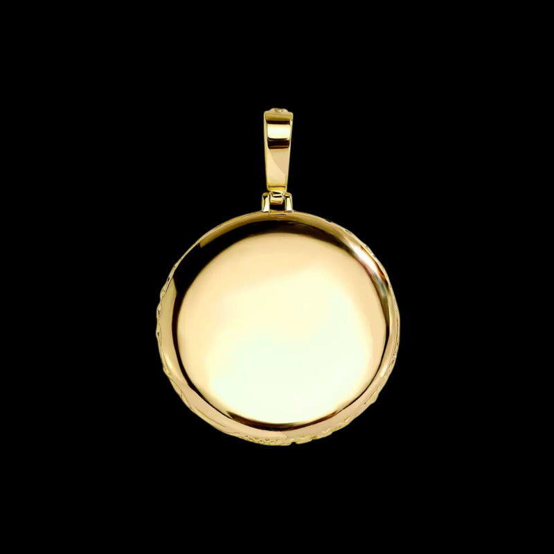 3D Custom Photo Flame Solid Round Pendant - 37mm