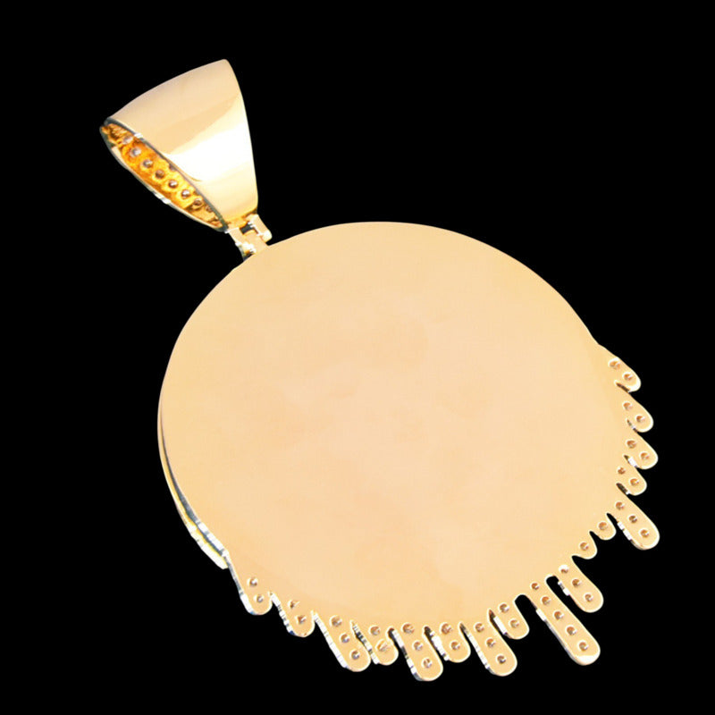 3D Custom Round Water Drop Pendant - 65mm