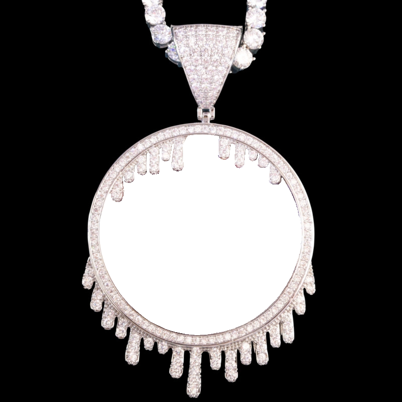3D Custom Round Water Drop Pendant - 65mm