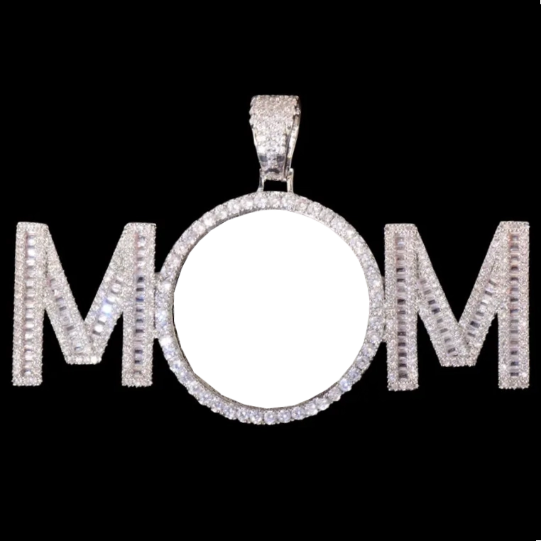 3D Customized Photo Letter Round Pendant - 80mm