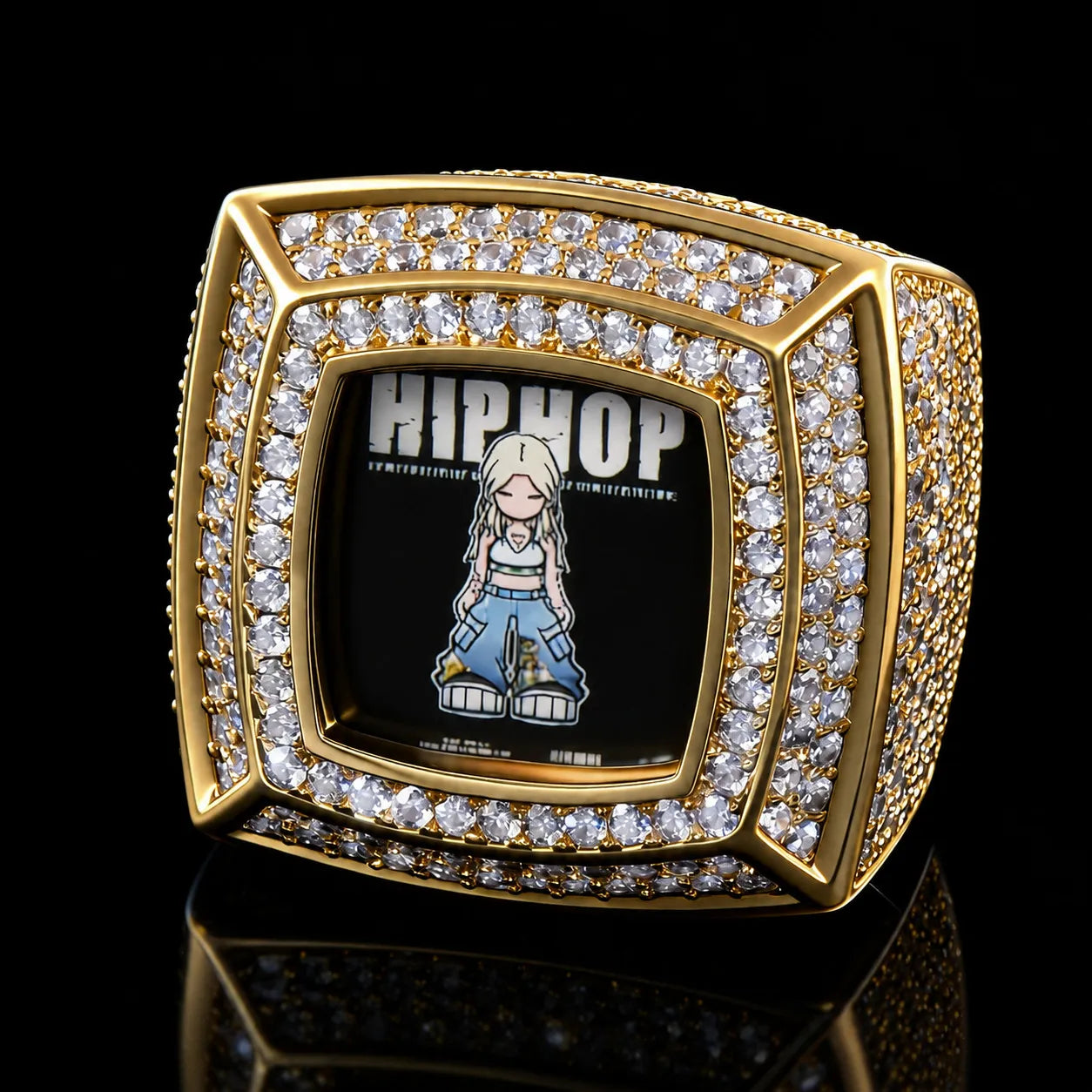 3D Custom Photo Square Ring