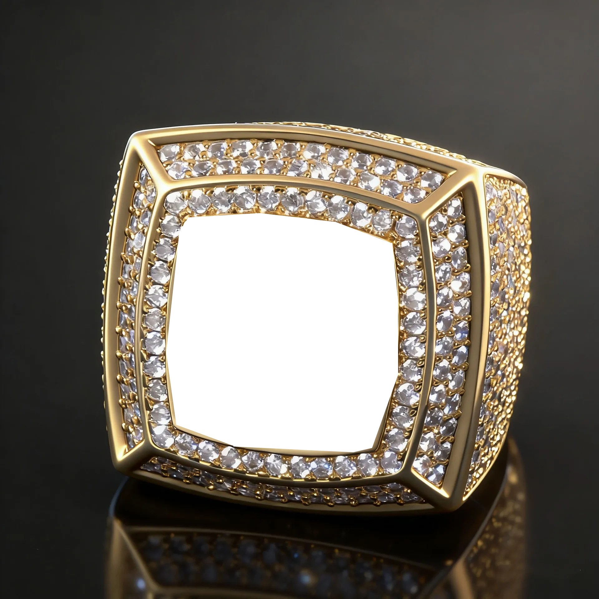 3D Custom Photo Square Ring