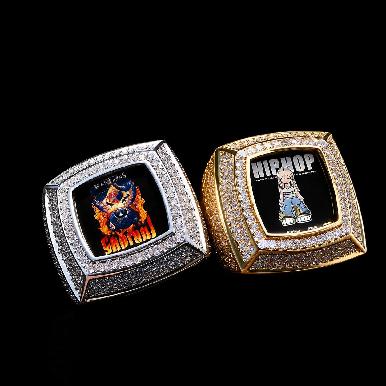 3D Custom Photo Square Ring