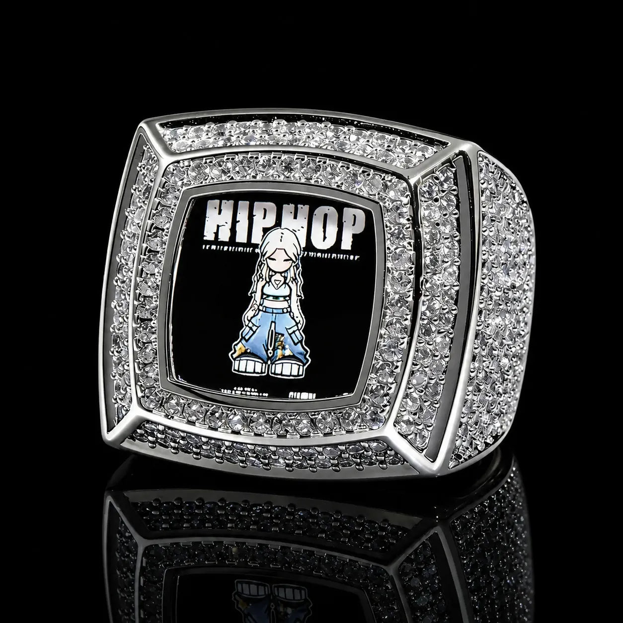 3D Custom Photo Square Ring