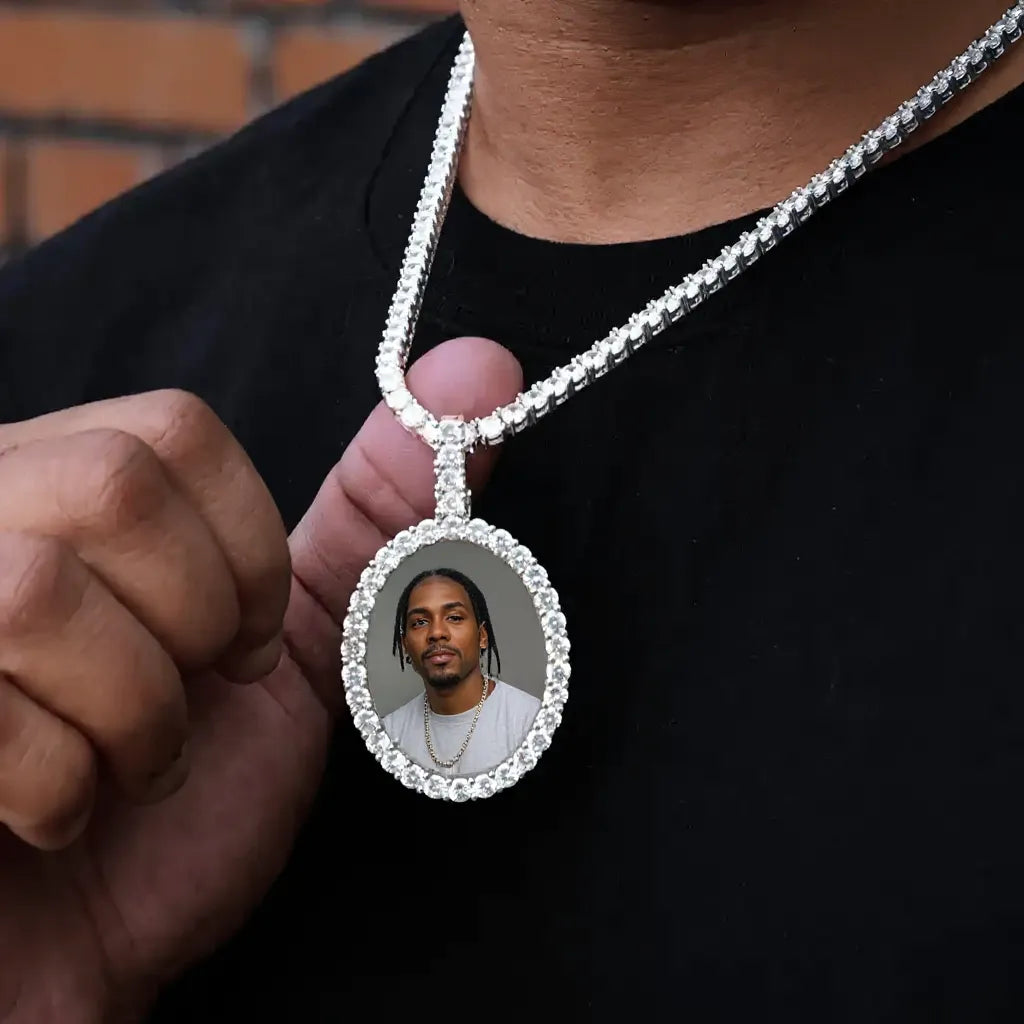 3D OVAL CUSTOM PICTURE PENDANT