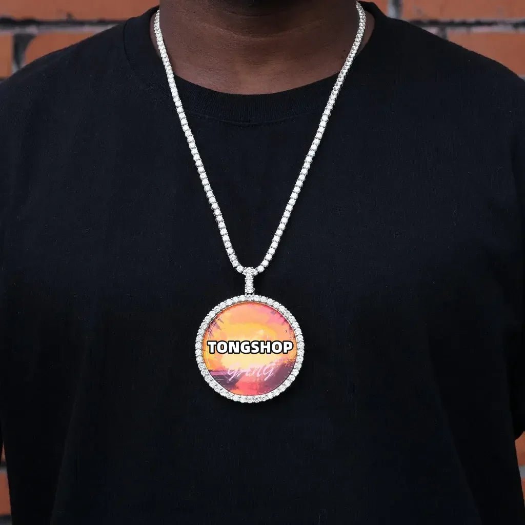 3D CIRCLE CUSTOM PICTURE PENDANT - TONGSHOP