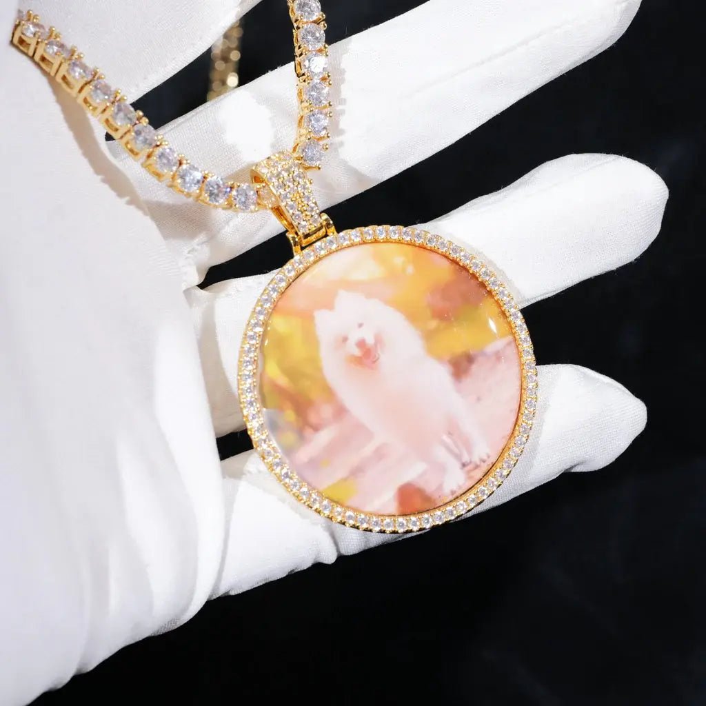 3D CIRCLE CUSTOM PICTURE PENDANT - TONGSHOP
