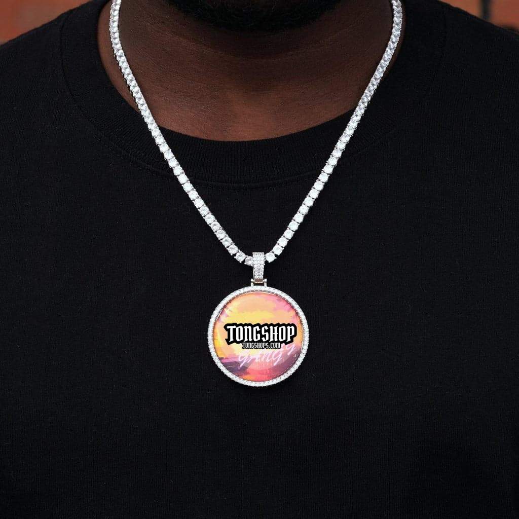 3D CIRCLE CUSTOM PICTURE PENDANT - TONGSHOP