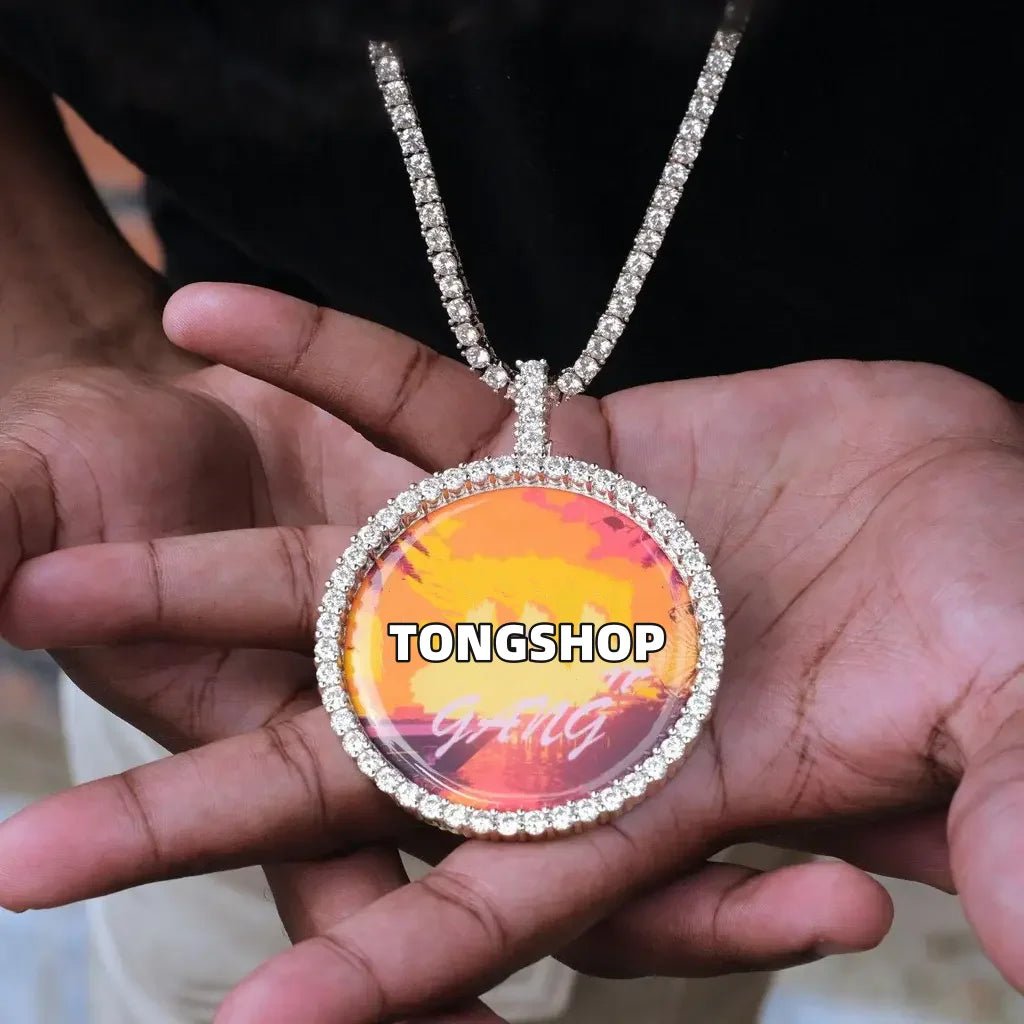 3D CIRCLE CUSTOM PICTURE PENDANT - TONGSHOP