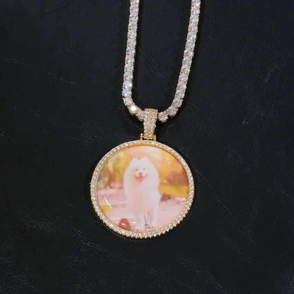 3D CIRCLE CUSTOM PICTURE PENDANT - TONGSHOP