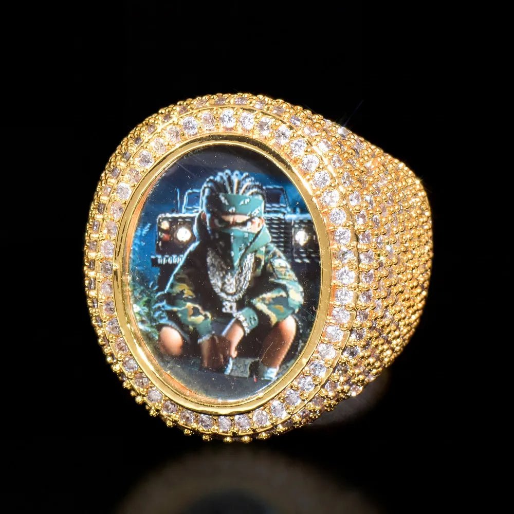 3D Custom Photo Oval Ring - TONGSHOP / Length:16 / Length:18