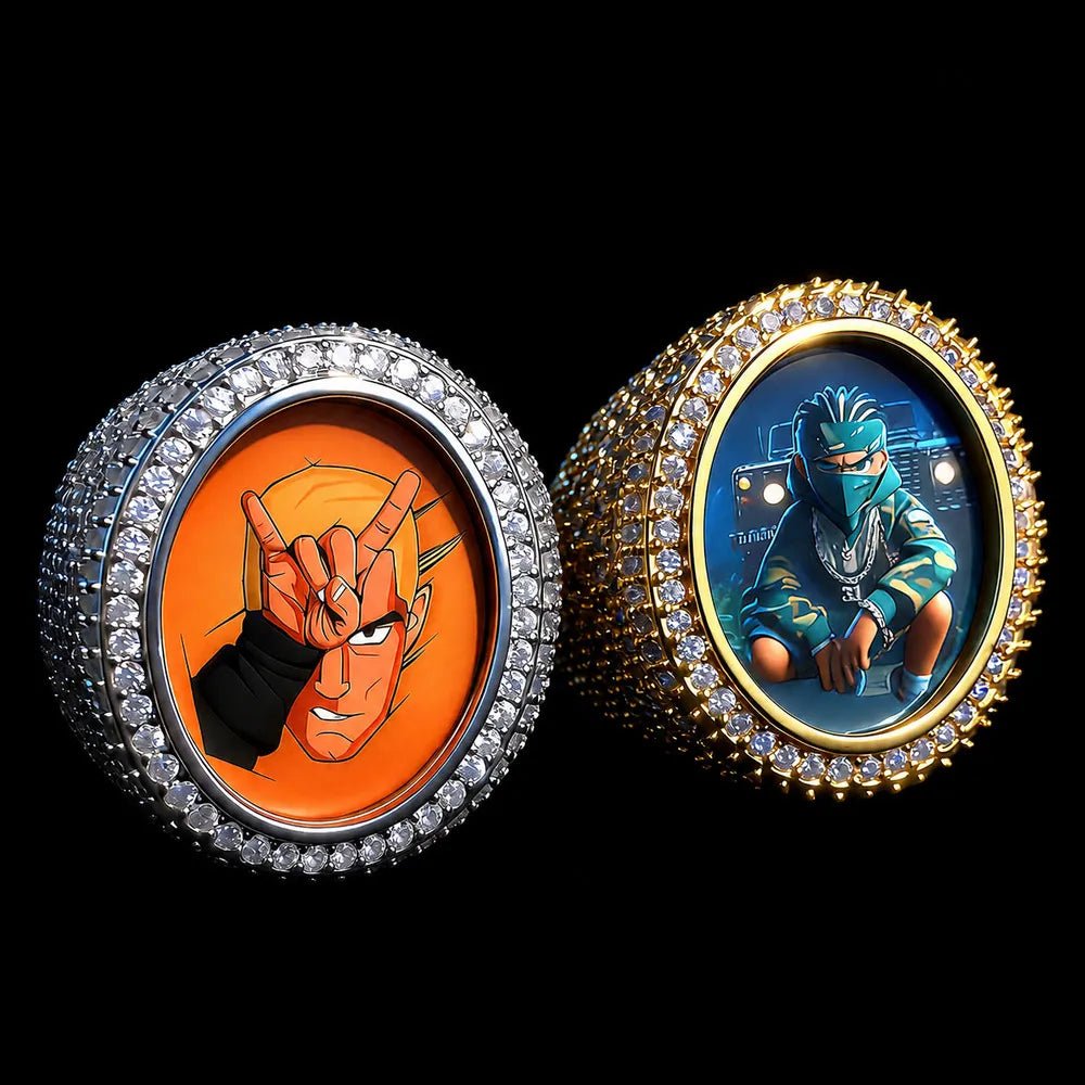 3D Custom Photo Oval Ring - TONGSHOP / Length:16 / Length:18