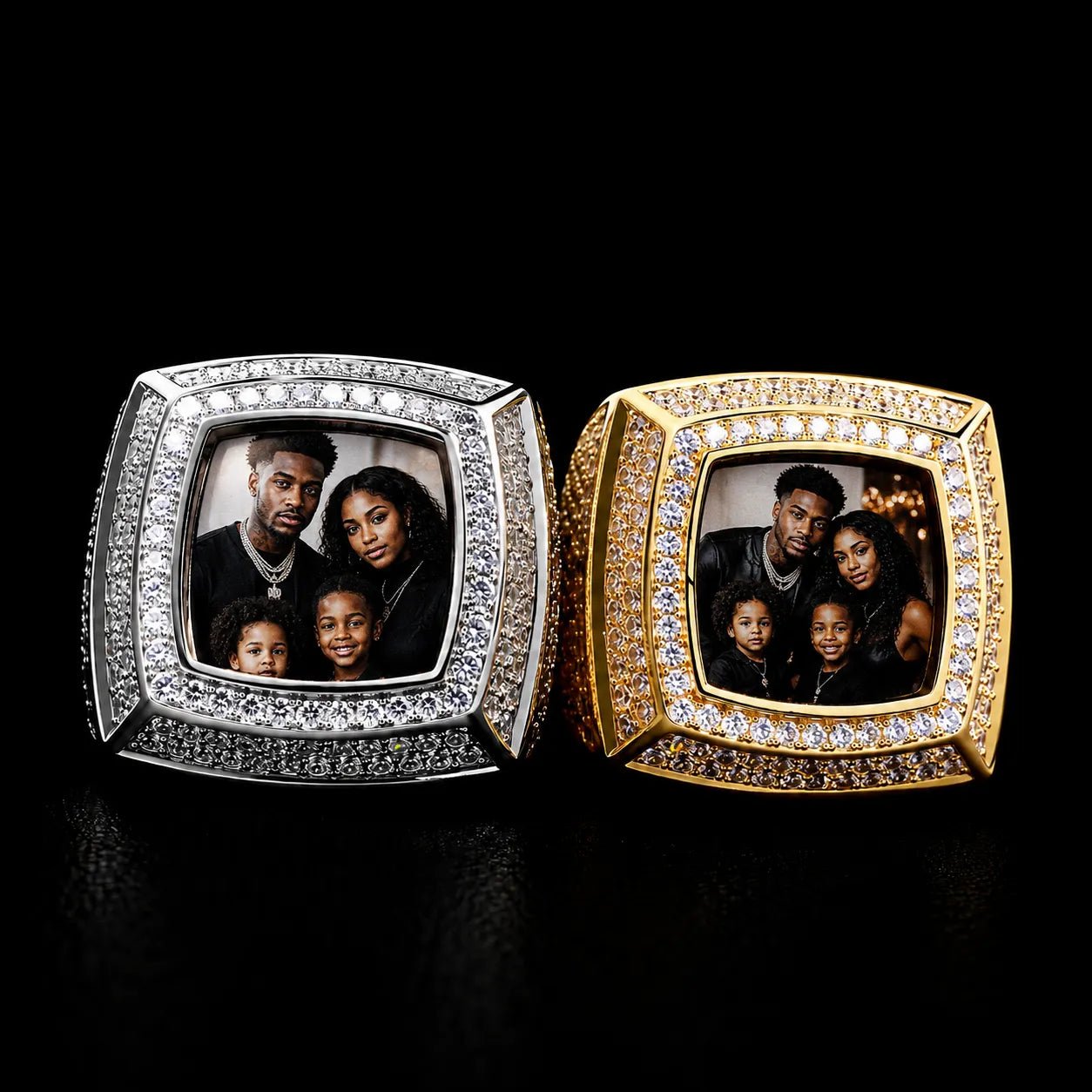 3D Custom Photo Square Ring - TONGSHOP / Length:16 / Length:18