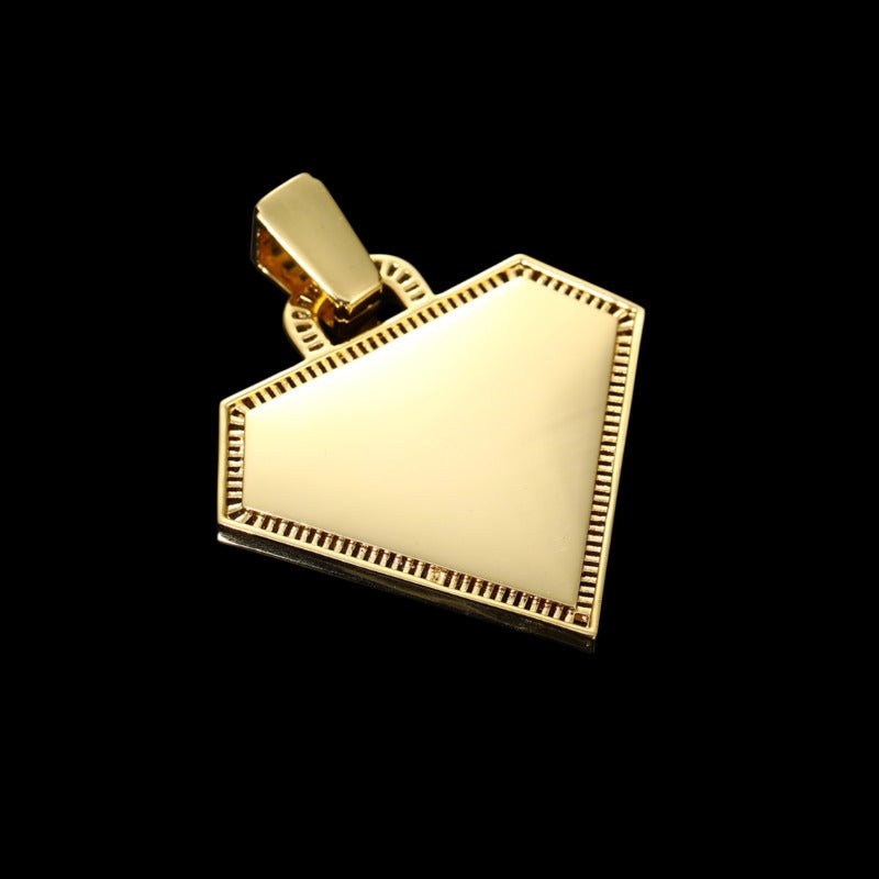 3D Diamond - Shaped Photo Pendant - 50mm - TONGSHOP / Length:16 / Length:18